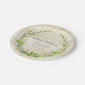 Assiettes En Carton Réception BOHO Feuille de courge bouleau Bois Chut (Angle)