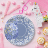 Assiettes En Carton Réception de mariage blanche de partie de dentelle (Fête)