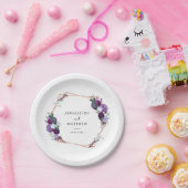 Assiettes En Carton Réception De Mariage Botanique Florale Violet (Fête)