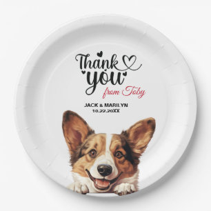 Assiettes En Carton Réception de mariage Cardigan Welsh Corgi