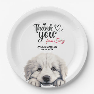 Assiettes En Carton Réception de mariage de chien des Grands Pyrénées