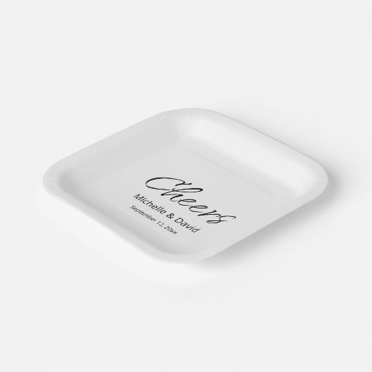 Assiettes En Carton Réception de mariage Décontracté Boho moderne (Angulaire)