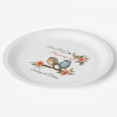 Assiettes En Carton Réception de mariage des Inséparables (Angle)