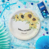 Assiettes En Carton Réception de mariage des tournesols (Fête)