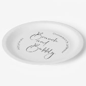 Assiettes En Carton Réception de mariage moderne avec brunch et bulles (Angle)