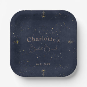 Assiettes En Carton Réception de mariage pour le brunch Céleste Soleil