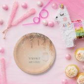 Assiettes En Carton Réception de mariage rose et rustique (Fête)