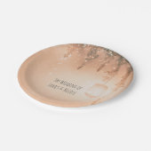 Assiettes En Carton Réception de mariage rose et rustique (Angle)