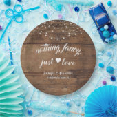 Assiettes En Carton Réception de mariage rustique en bois (Fête)