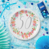 Assiettes En Carton Réception en plein air florale d'anniversaire (Fête)