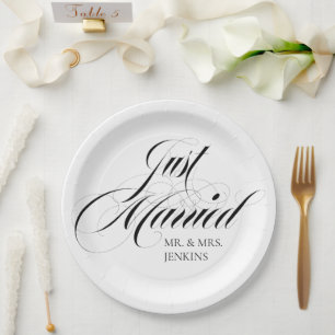 Assiettes En Carton Réception Juste Mariée Fancique