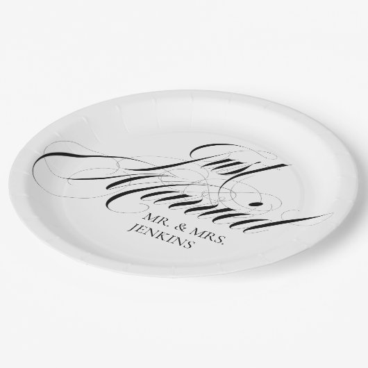 Assiettes En Carton Réception Juste Mariée Fancique (Angle)