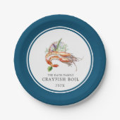 Assiettes En Carton Réchauffe minimale personnalisée | Océan bleu (Devant)