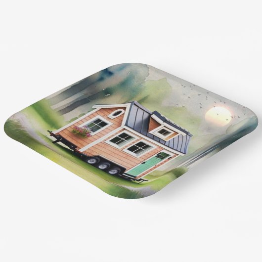 Assiettes En Carton Réchauffement domestique minuscule (Angulaire)