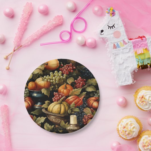 Assiettes En Carton Récolte d'automne (Fête)