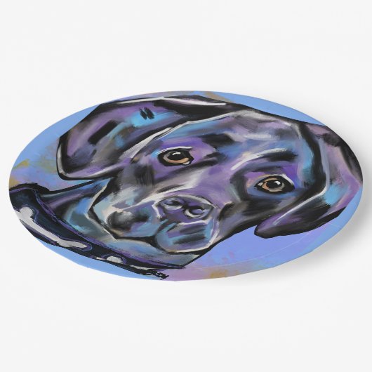 ASSIETTES EN CARTON RÉCUPÉRATION DE LABRADOR (Angle)