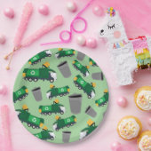 Assiettes En Carton Recyclage Motif de camion-poubelle (Fête)