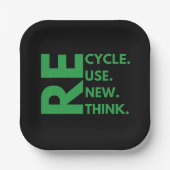 Assiettes En Carton Recycle Réutiliser Renouveler l'environnement de J (Recto)