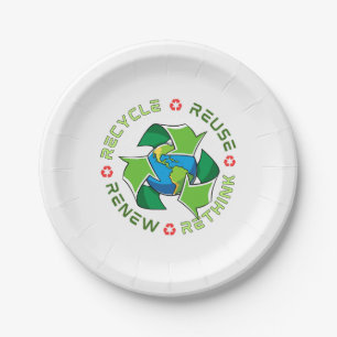 Assiettes En Carton Recycler, Réutiliser, Renouveler, Repenser. Sauvez