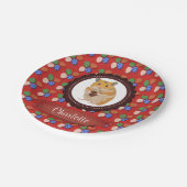 Assiettes En Carton Red Ajouter Votre Nom Hamster Pâques (Angle)