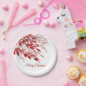 Assiettes En Carton Red Berry Branches Noël (Fête)