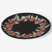 Assiettes En Carton Red Berry Noël Wreath Fête (Angle)