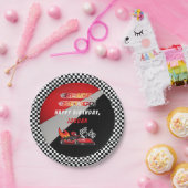 Assiettes En Carton Red | Black Go Kart Racing Anniversaire (Fête)