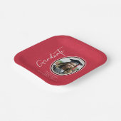 Assiettes En Carton Red Black Nurse Graduate Script Photo minime (Angulaire)