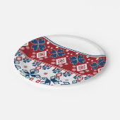 Assiettes En Carton Red blue ornament (Angle)