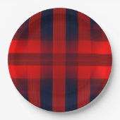 Assiettes En Carton Red Bokeh Buffalo Plaid (Devant)