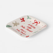 Assiettes En Carton Red Bow A Merry Little Christmas Baby Shower (Angulaire)