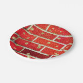 Assiettes En Carton Red Brick & Parties scintillant Holiday Naughty ou (Angle)