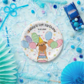 Assiettes En Carton Red Brussels Griffon Chien fête d'anniversaire (Fête)