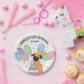 Assiettes En Carton Red Brussels Griffon Chien fête d'anniversaire (Fête)