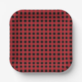 Assiettes En Carton Red Buffalo Plaid Holiday (Recto)