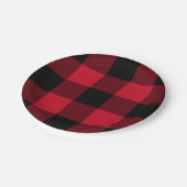 Assiettes En Carton Red Buffalo Plaid, Red Flannel (Angle)