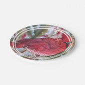 Assiettes En Carton Red Cardinal Bonne fête de vacances (Angle)