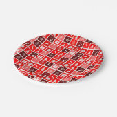 Assiettes En Carton Red Christmas Holiday Cute Tree Reinder (Angle)