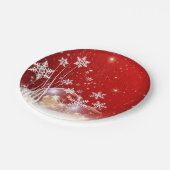 Assiettes En Carton Red christmas white snow (Angle)