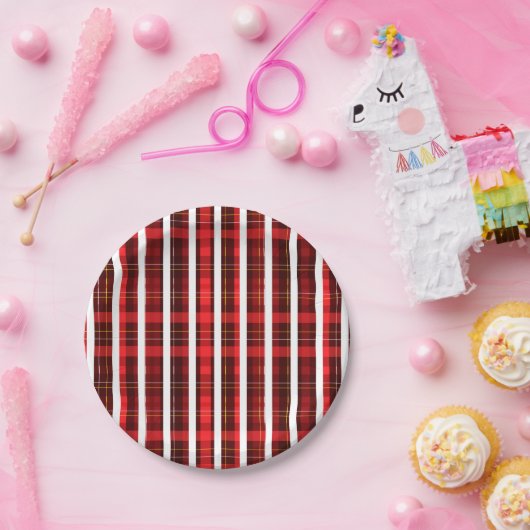 Assiettes En Carton red chritmas happy day candy background (Fête)