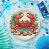 Assiettes En Carton Red Crab Bake (Fête)