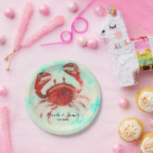 Assiettes En Carton Red Crab Elegant Fiançailles de la fête de plage P (Fête)