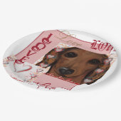Assiettes En Carton Red Dachshund (Angle)