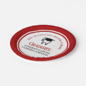 Assiettes En Carton Red Dental School Custom Graduation Party (Angle)