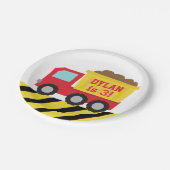 Assiettes En Carton Red Dump Truck Construction Boys fête d'anniversai (Angle)