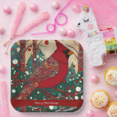 Assiettes En Carton Red Festive Joyeux Noël (Fête)