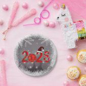 Assiettes En Carton Red Festive Merry Christmas New Year 2026 (Fête)