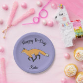 Assiettes En Carton Red Fox Joyeux anniversaire (Fête)