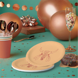 Assiettes En Carton Red Ghost Dance Buffalo ligne tressée plaques de p
