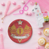 Assiettes En Carton Red & Gold Parties scintillant School Football Tea (Fête)